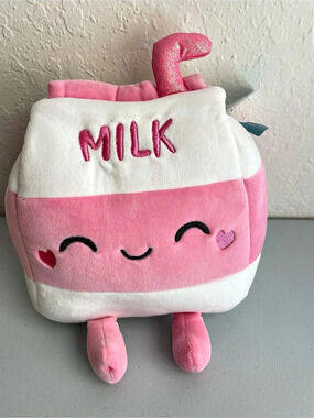Squishmallows Hug Mees Milk Pink & White Plush New with Tags